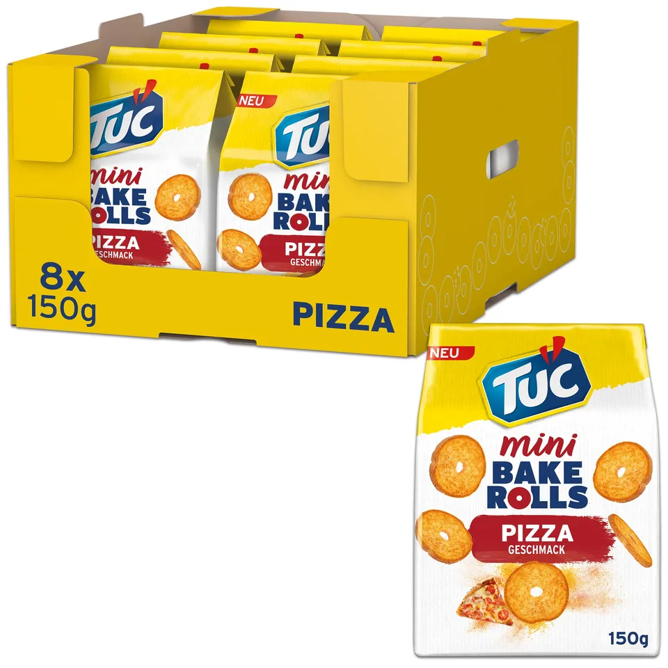 tuc-mini-bake-rolls-pizza-doppelt-gebackene-brotchips-8-x-150-g image 1