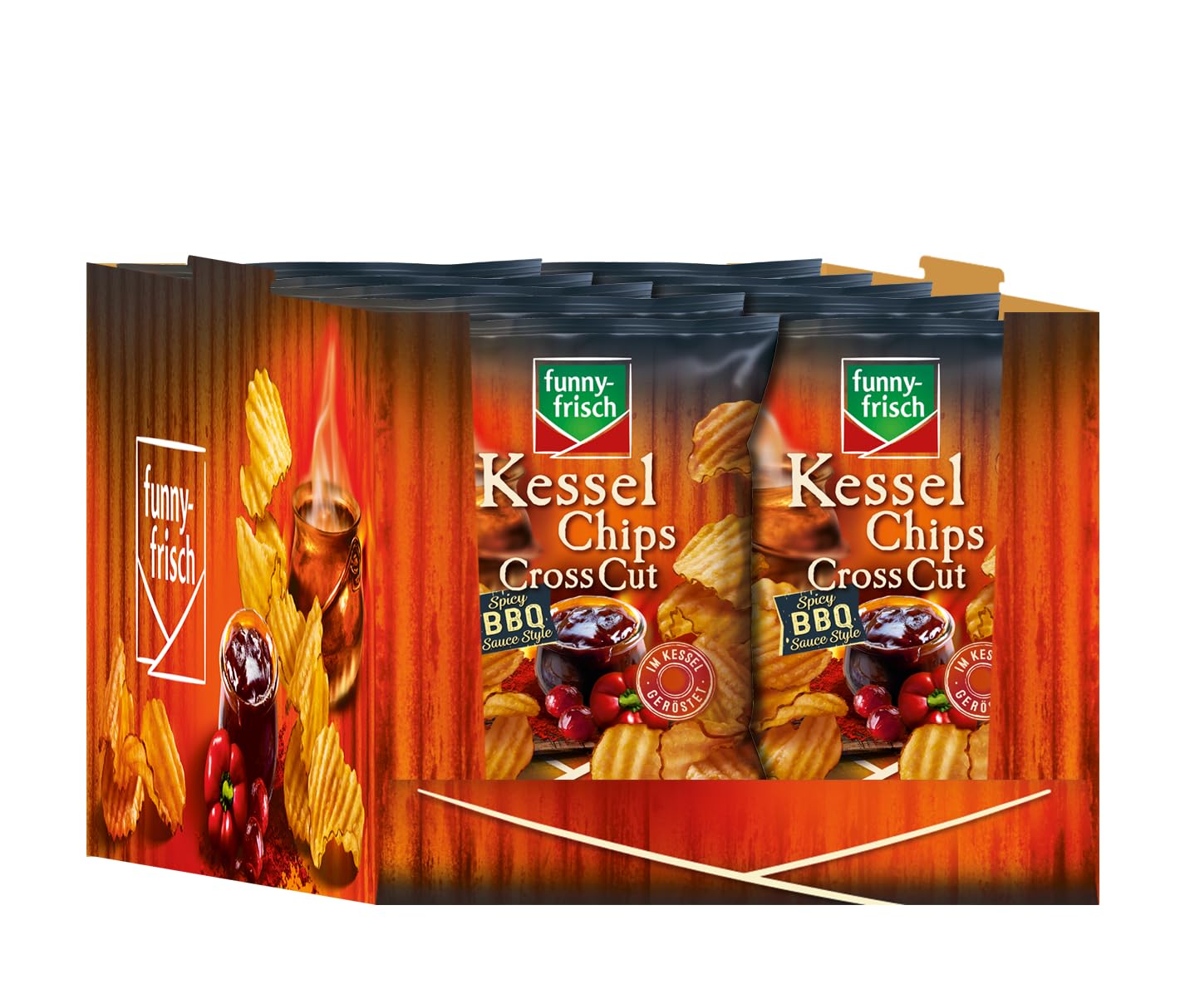 funny-frisch-kessel-chips-cross-cut-ranch-sauce-style-10-x-120-g image 2