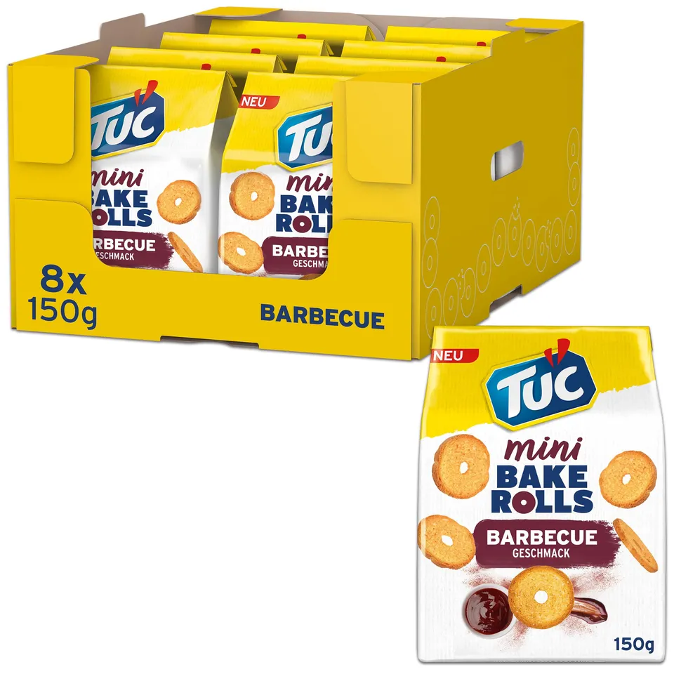tuc-bake-rolls-mini-barbecue-doppelt-gebackene-brotchips-8-x-150-g image 1